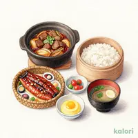 国産牛土鍋すき焼き御膳 鰻せいろご飯