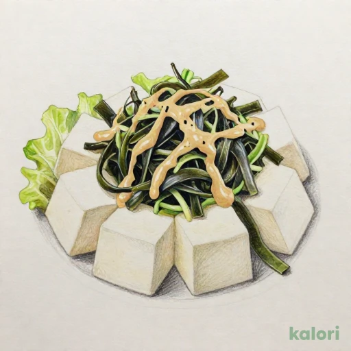 豆腐と海藻のミニサラダ〜焙煎胡麻ドレッシング〜 120kcal — What's in