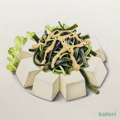 豆腐と海藻のミニサラダ〜焙煎胡麻ドレッシング〜