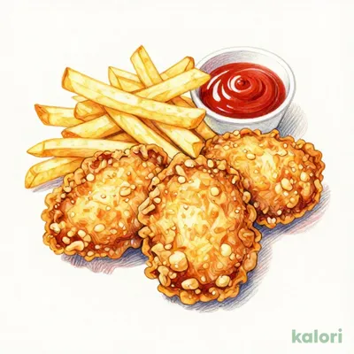 French Fries and Fried Chicken Set
