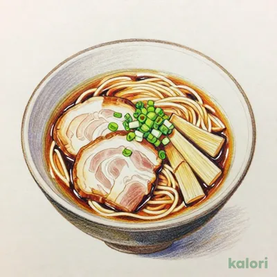 京都背脂醤油肉入りラーメン