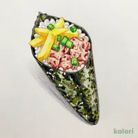 天然インドまぐろとろたく手巻