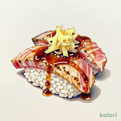 本まぐろ中とろ醤油炙り