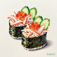 蟹と筋子軍艦