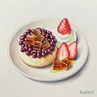いちごクリームあんみつ