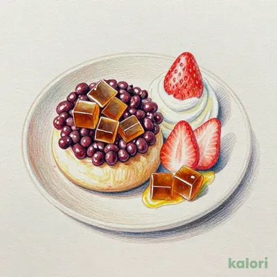 いちごクリームあんみつ