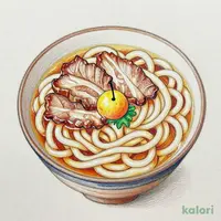 梅豚うどん