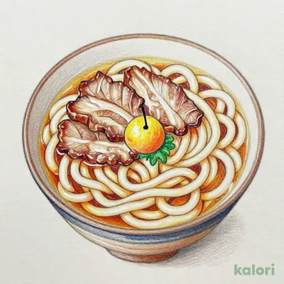 梅豚うどん