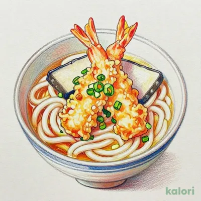 海老の天ぷらうどん