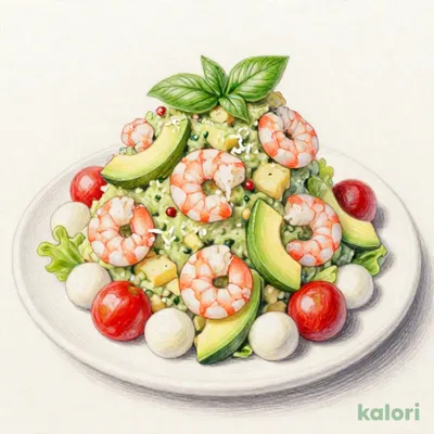 海老とアボカドのバジルポテトサラダ