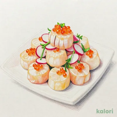 金目鯛・帆立・いくらのご馳走カルパッチョ風サラダ