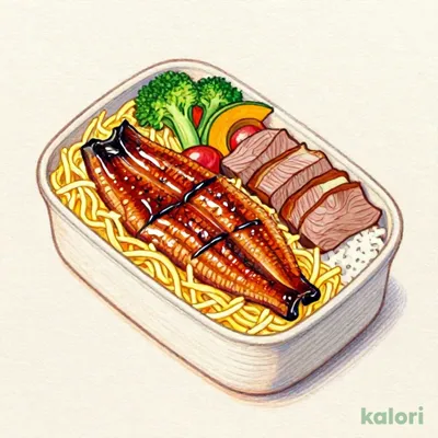 うなぎと牛二種の贅沢重