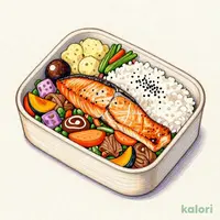 Makunouchi Bento with Grilled Salmon