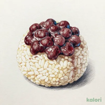 Ohagi (Sweet Rice Ball with Chunky Red Bean Paste)