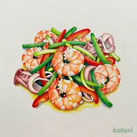 Squid and Shrimp with Scallion Oil