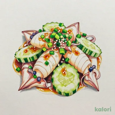 Squid and Cucumber with Salted Scallion Sauce