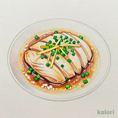 Steamed Chicken with Scallion Ginger Salt Sauce