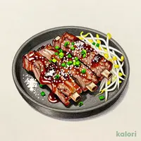 鉄板 牛カルビ焼肉（たれ&塩）