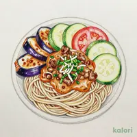 黒毛和牛入り肉味噌の夏野菜ジャージャー麺
