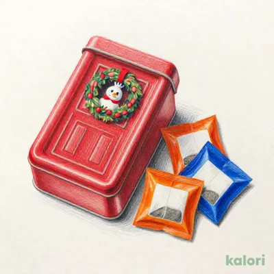 オンラインストア限定 イングリッシュティーショップ クリスマスドアリース缶 レッド 18p【クリスマス】