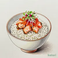 Salmon and Spicy Cod Roe Rice Topping