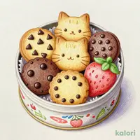 オンラインストア限定 ダダカ こねこのこねこねクッキー缶mini Friends 18p