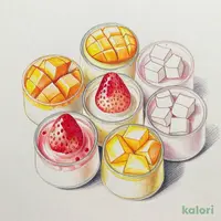 Mini Pudding Assortment with Nata de Coco, 22 pcs