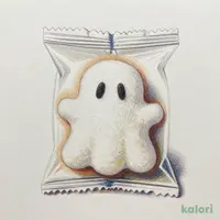 Halloween Ghost Cotton Candy with Ribbon