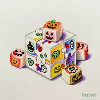 Halloween Ghost Cube & Puzzle Ramune