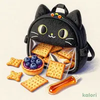 Nyapsack (Halloween Cat-Themed Backpack with Snacks)