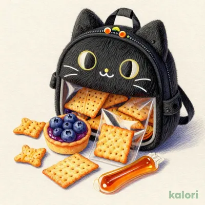 Nyapsack (Halloween Cat-Themed Backpack with Snacks)