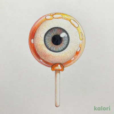 めだまスティックキャンディ 1p【ハロウィン】
