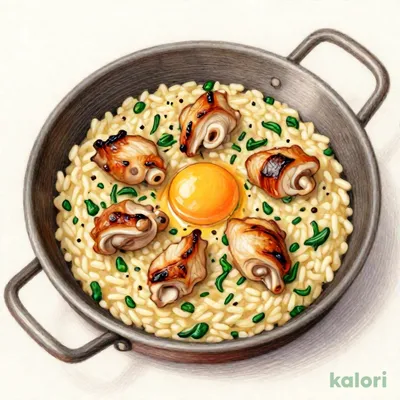 ≪信濃町店限定 期間限定バル≫せせりとほうれん草のカルボナーラ焼きリゾット