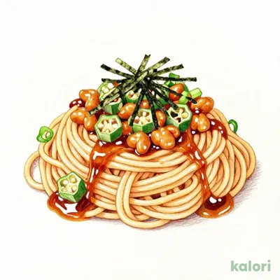 納豆とオクラのとろとろパスタ