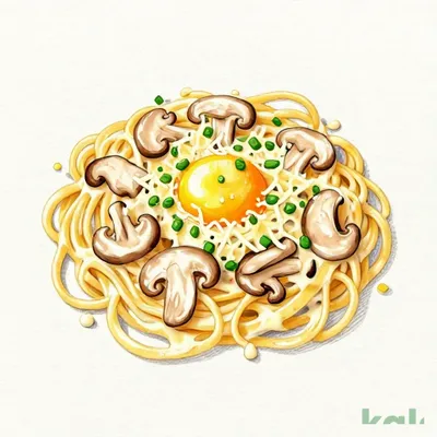 Large Mushroom Japanese-style Carbonara