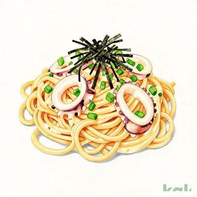 Large Squid with Mentaiko Cream Sauce