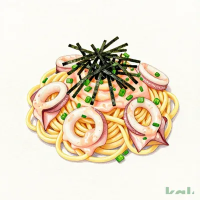 26 (Fettuccine) Large Squid with Mentaiko Cream Sauce