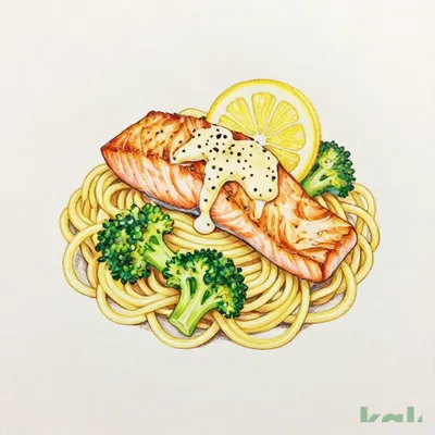 炙りトロサーモンのレモンクリームソース