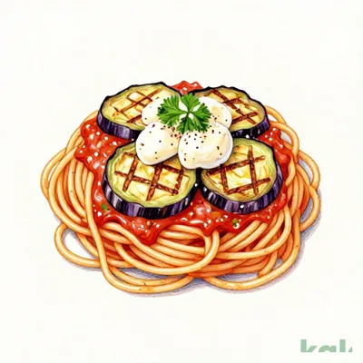 Grilled Eggplant and Mozzarella Cheese Bolognese