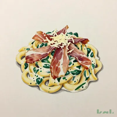 ハモンセラーノとほうれん草のクリームソース