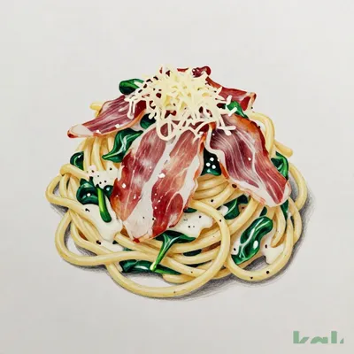 【大盛】ハモンセラーノとほうれん草のクリームソース