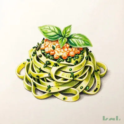 52 (Fettuccine) Cod Roe and Mentaiko Genovese