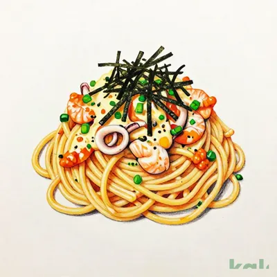 [Large] Seafood Cod Roe Cream Pasta