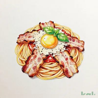 グリルベーコンとパルメザンチーズのトマトカルボナーラ