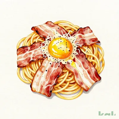 74 (Fettuccine) Luxury Carbonara with Jamón Serrano and Roast Beef