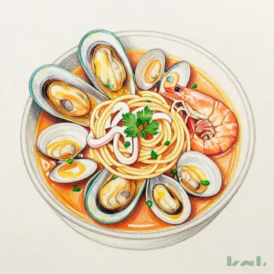 Seafood Dashi Pasta with Lobster Sauce