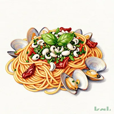 Large Seafood Genovese with Small Clams and Boiled Shirasu