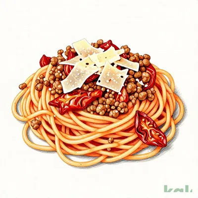 Bolognese with Semi-Dried Tomatoes and Pecorino Cheese