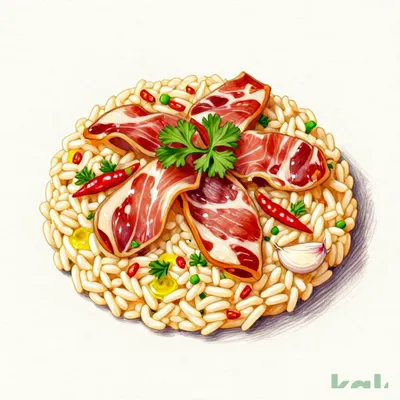 402 [Sharing Size] Jamón Serrano Peperoncino Risotto