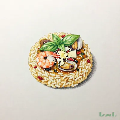 404 [Small Size] Plump Shrimp and Seafood Genovese Risotto